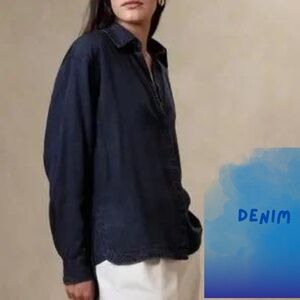 New Banana Republic Oversized Chambray Shirt NWT